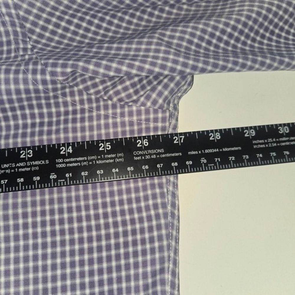 UNTUCKit Marcano Purple Gingham Button Down Shirt Mens XX-Large Regular Fit - Picture 7 of 9